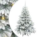 vidaXL Umelý vianočný stromček s 150 LED-i Biela 150 cm PE a PVC