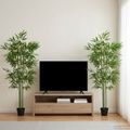 vidaXL Umelý bambusový strom 2 ks Zelená 45 x 18 x 175 cm