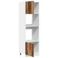 vidaXL Skrinka na mikrovlnku “Lyon” Old Wood 60x57x207 cm