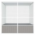 vidaXL Klietka pre vtáky sivá 213,5x217,5x211,5 cm pozinkovaná oceľ