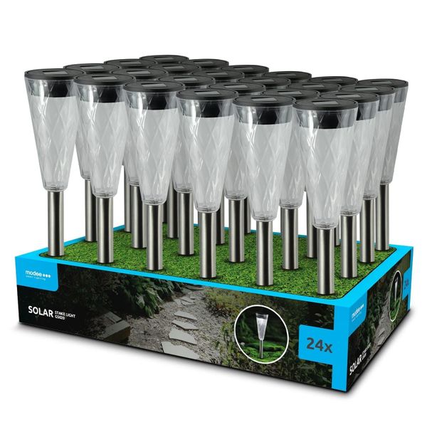 Modee záhradná solárna LED lampa GS020 35 cm, HB 40 mAh (ML-GS020)