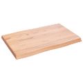 vidaXL Stolová doska svetlohnedá 60x40x(2-4)cm ošetrený masív hrany
