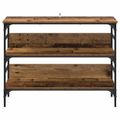 vidaXL Konzolový stôl Staré drevo 100 x 32 x 75 cm Kompozitné drevo