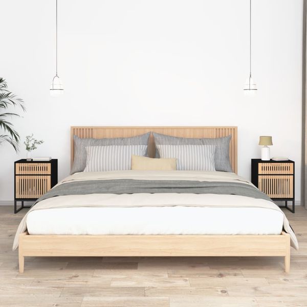 vidaXL Nočné stolíky 2ks čierne 40x30x55,5cm kompozitné drevo a železo