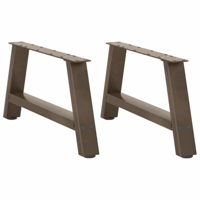 vidaXL Nohy konferenčného stolíka v tvare A, 2 ks, 70 x (30-31) cm, oceľ