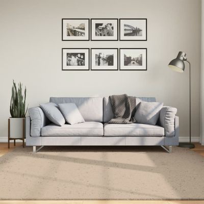 vidaXL Koberec HUARTE s krátkym vlakom umývateľný pieskový 200x200 cm