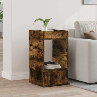 vidaXL Koncový stôl Dymová dub 30 x 30 x 56 cm Kompozitné drevo