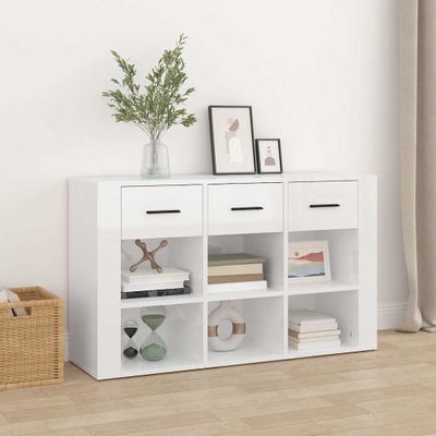 vidaXL Komoda lesklá biela 100x30x59,5 cm spracované drevo