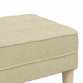 vidaXL lavička s vankúšom Krémová 113 x 57 x 39 cm látka
