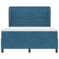 vidaXL Posteľ s pružinovým rámom Tmavomodrá 200 x 140 cm Zamat