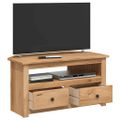 vidaXL Rohová TV skrinka 93x49x49 cm borovicový masív Panama Range