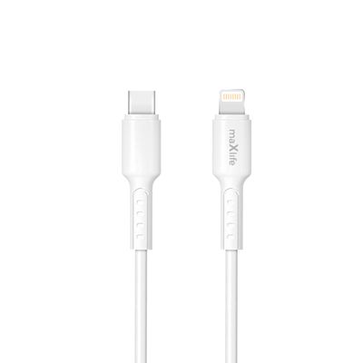 Maxlife MXUC-13 kábel USB-C - Lightning 1,0 m 27W biely