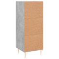 vidaXL Komoda betónovo sivá 34,5x34x90 cm spracované drevo