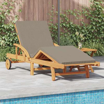 vidaXL Lehátko 2 pcs Sivohnedá 200 x 67 x 84 cm Pevné akáciové drevo