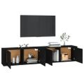 vidaXL Nástenné TV skrinky 2 ks čierne 100x34,5x40 cm