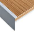 vidaXL Schodové lišty v tvare F 15 ks, hliník 134 cm, strieborné