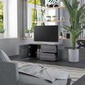 vidaXL TV skrinka, lesklá sivá 80x34x36 cm, drevotrieska
