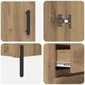 vidaXL Highboard Remeselný dub 69,5 x 32,5 x 180 cm Kompozitné drevo