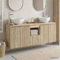 vidaXL Set kabinetov do kúpeľne 3 ks Dub sonoma 49,5 x 41 x 64,5 cm