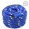 vidaXL Lano na čln 6 mm 10 m Modrá