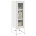 vidaXL Highboard White 36x39x123 cm Oceľ valcovaná za studena