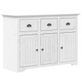 vidaXL Komoda BODO biela 115,5x44x80 cm borovicový masív