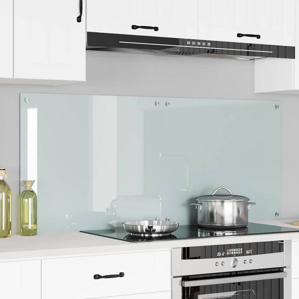 vidaXL Kuchynský obklad 2 pcs Biela 70 x 60 cm tvrdené sklo