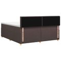 vidaXL Posteľ boxspring s matracom Tmavohnedá 200 x 200 cm Látka
