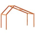 vidaXL Strecha na detskú posteľ voskovohnedá 213x95,5x144,5cm borovica