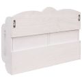 vidaXL Nástenný vešiak biely 50x10x34 cm drevený
