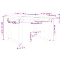 vidaXL Konferenčný stolík v tvare O 70x70x40,5 cm borovica a oceľ