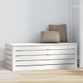 vidaXL Úložný box biely 89x36,5x33 cm masívna borovica
