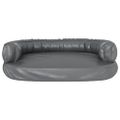 vidaXL Ergonomický penový matrac pre psa tmavosivý 88x65 cm umelá koža