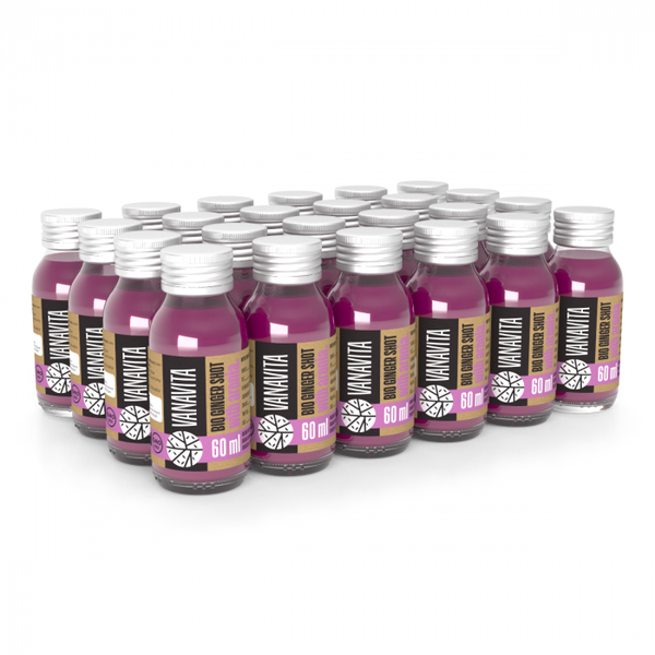 BIO Zázvorový shot s aróniou - VanaVita, 24 x 60 ml
