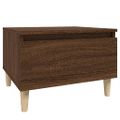 vidaXL Bočný stolík hnedý dub 50x46x35 cm spracované drevo