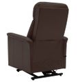vidaXL Zdvíhacie masážne kreslo hnedé umelá koža