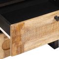 vidaXL Nočný stolík Prírodná 50 x 33 x 62 cm Masívne mango drevo