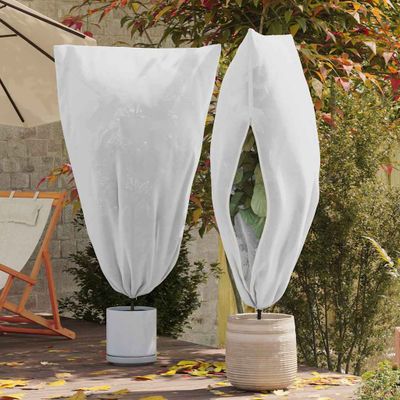 vidaXL Covers na fleece pre ochranu rastlín pred mrazom 5 pcs Biela