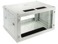 RACK skriňa závesná NEKU TS 19" 6U 350mm, sv. šedá, na samozostavenie