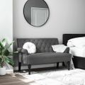vidaXL Lavica s operadlom, tmavosivá, 120x62x75,5 cm, látka