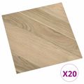 vidaXL Samo-lepiace podlahové dosky Hnedý pruhovaný 30,5 x 30,5 cm