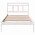 vidaXL Rám postele Biela 80 x 200 cm Masívne borovicové drevo