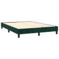 vidaXL Posteľný rám boxsping s matracom tmavozelený 140x200 cm zamat