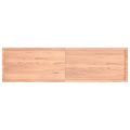 vidaXL Stolová doska bledohnedá 220x60x(2-4) cm ošetrený masívny dub