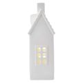 LED keramický domček, 18 cm, 1x CR2032, vnútorná, teplá biela, časovač