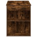 vidaXL Stolík so zásuvkou a policou tmavý dub 102x62x77,5 cm