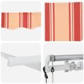 vidaXL Sklopná markíza Žltá a oranžová 250 x 200 cm látka