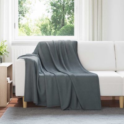 vidaXL Prikrývky na hodenie 6 pcs Tmavo šedá 200 x 150 cm Flís