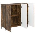 vidaXL Servírovacia skriňa Dymový dub 89 x 34,5 x 82 cm