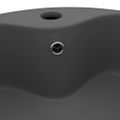 vidaXL Luxusné umývadlo, prepad, matné tmavosivé 36x13 cm, keramika